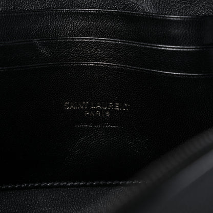 Saint Laurent Grain De Poudre Matelasse Monogram Mini Lou Camera Bag Black 6 of 9