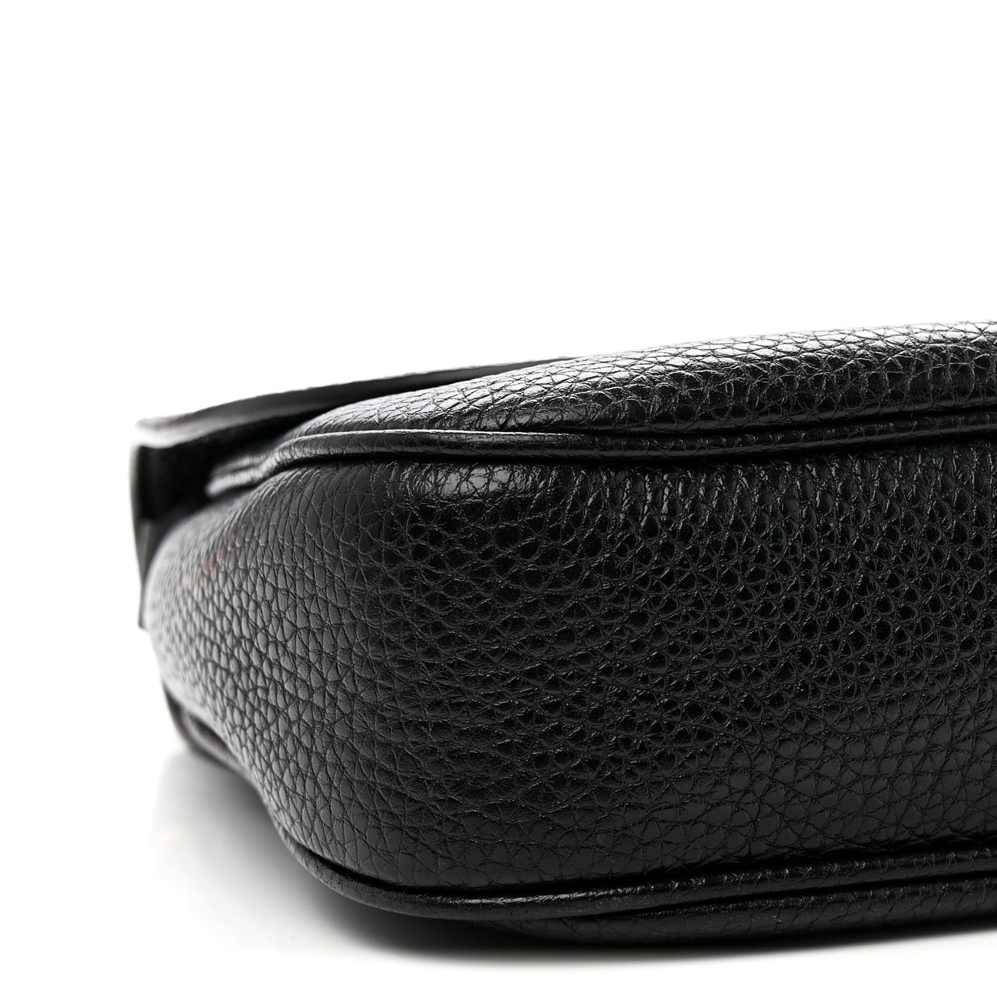Pebbled Calfskin Medium Soho Flap Crossbody Black
