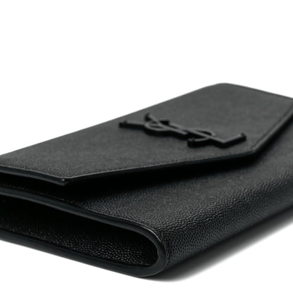 Saint Laurent Grain de Poudre Uptown Chain Wallet Black 9 of 10