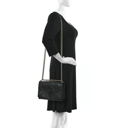 Versace Nappa Palazzo Quilted Shoulder Bag Black 2 of 8