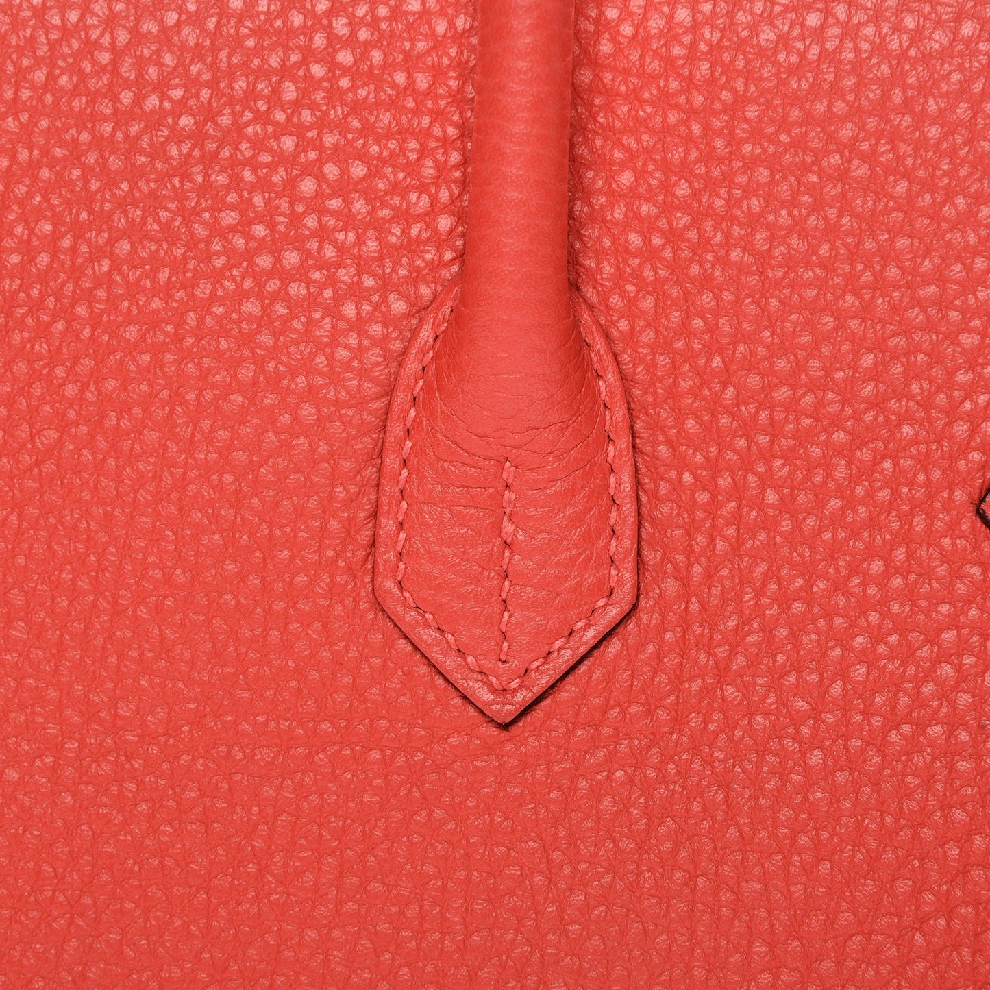 Taurillon Clemence Birkin 35 Rouge Pivoine