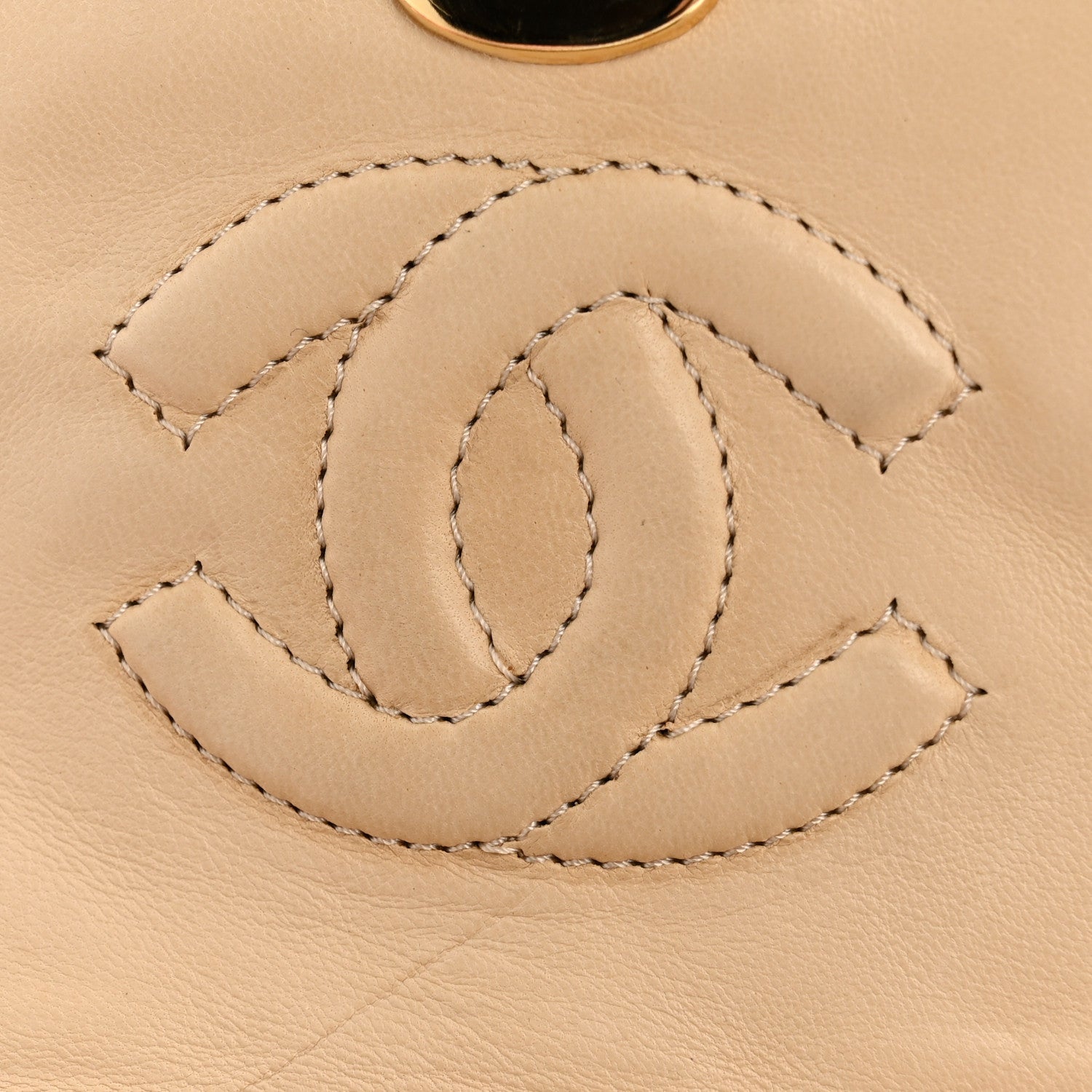 Chanel Lambskin Quilted Mini Camellia Flap Beige 12 of 15