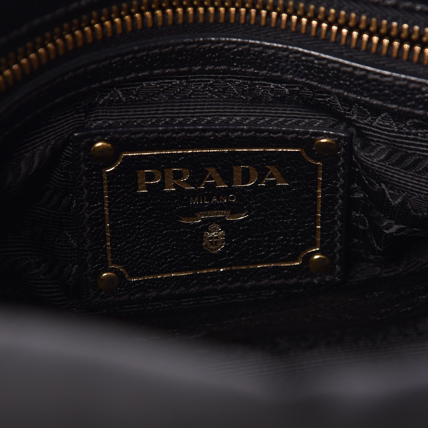 Prada Tessuto Nylon Calfskin Shopping Satchel Black 6 of 9