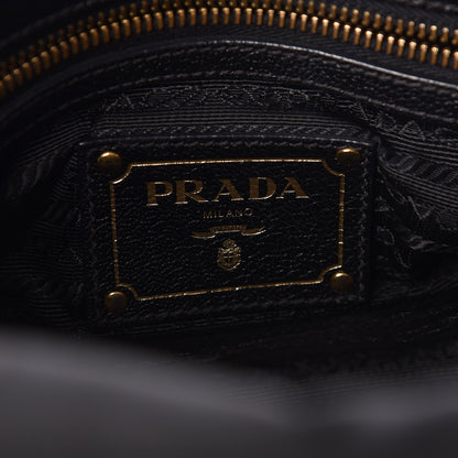 Prada Tessuto Nylon Calfskin Shopping Satchel Black 6 of 9