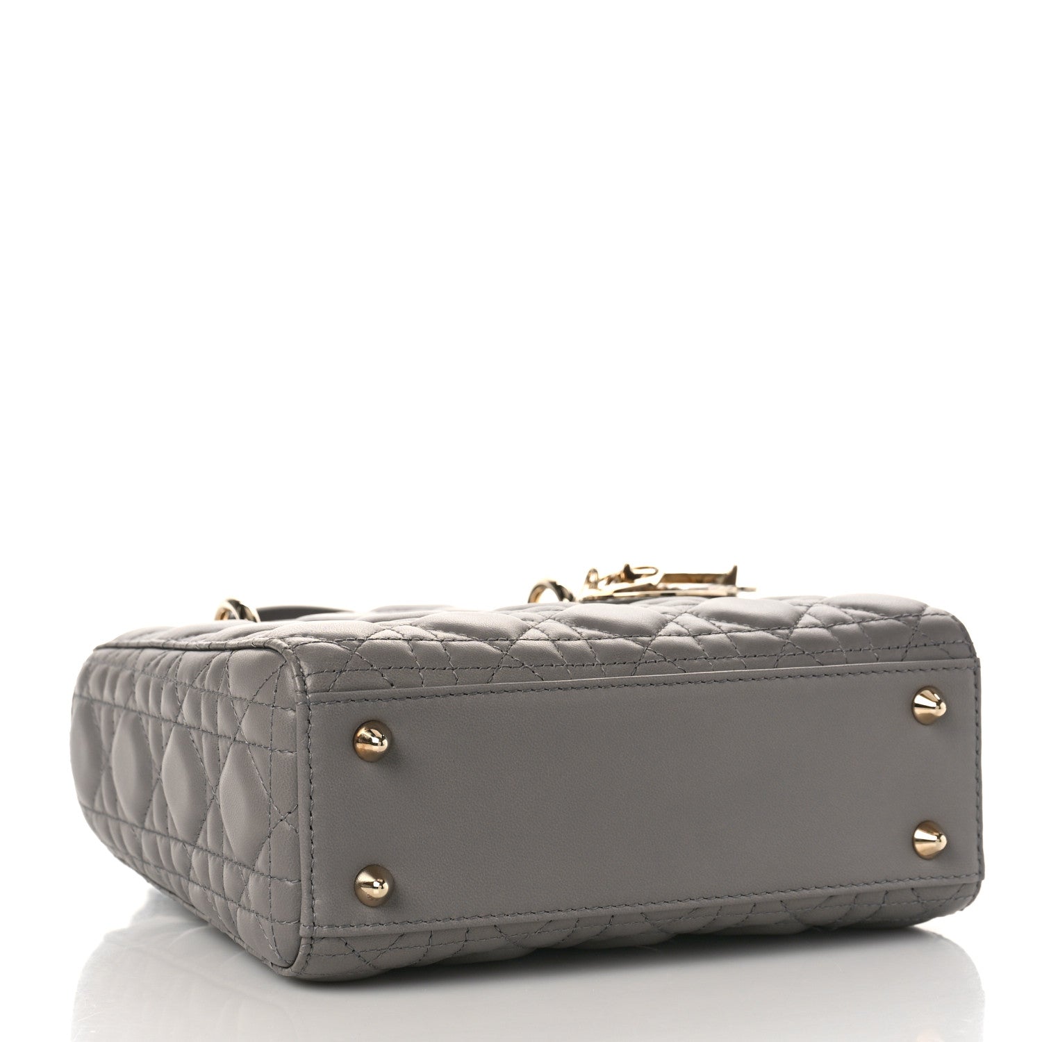 Christian Dior Lambskin Cannage Small Lucky Badges My Lady Dior Grey 3 of 7