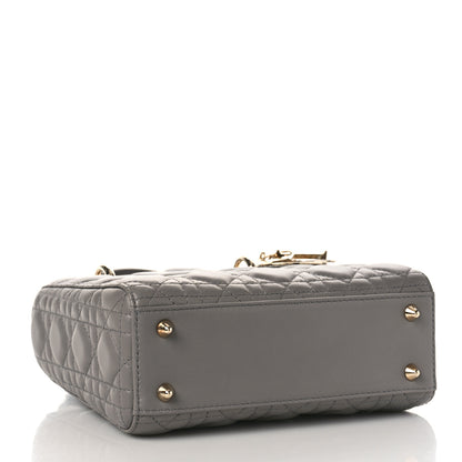 Christian Dior Lambskin Cannage Small Lucky Badges My Lady Dior Grey 3 of 7