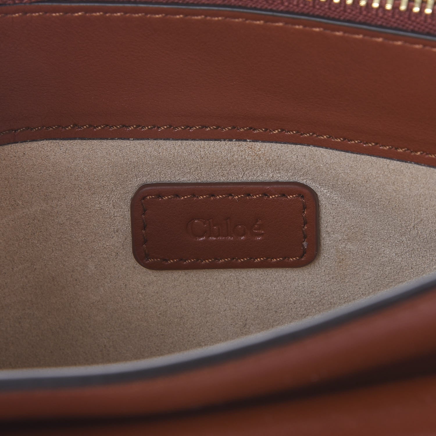 Chloe Calfskin Tess Mini Crossbody Bag Sepia Brown 8 of 9