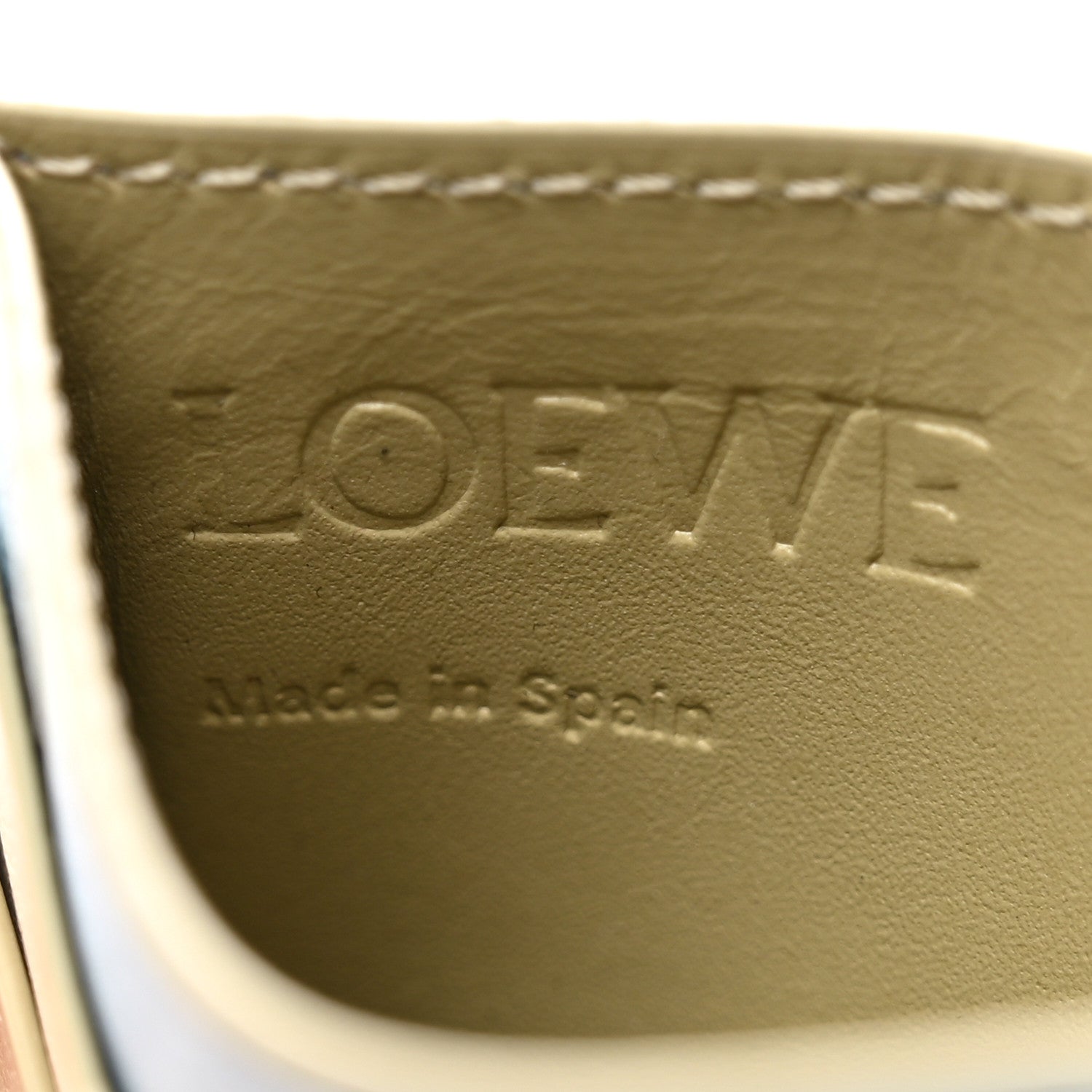 Loewe Calfskin Puzzle Colorblock Card Holder Dusty Blue Sage Green Angora 6 of 8