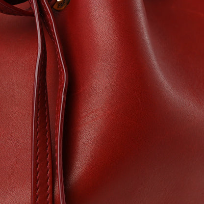 Saint Laurent Smooth Calfskin Paris VII Large Flat Hobo Red 12 of 12