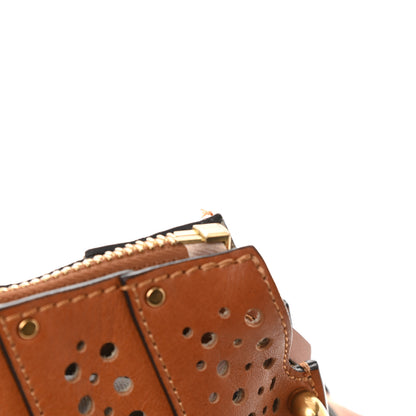 Chloe Calfskin Perforated Small Hayley Hobo Caramel 12 of 12