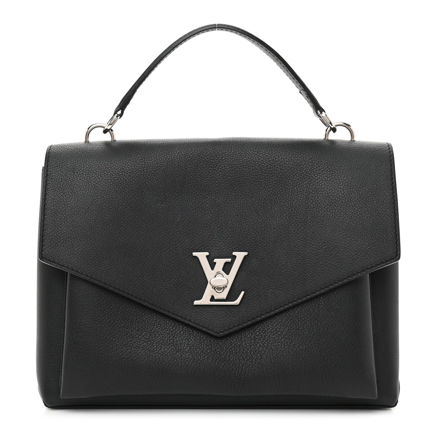 Soft Calfskin My Lockme Top Handle Black