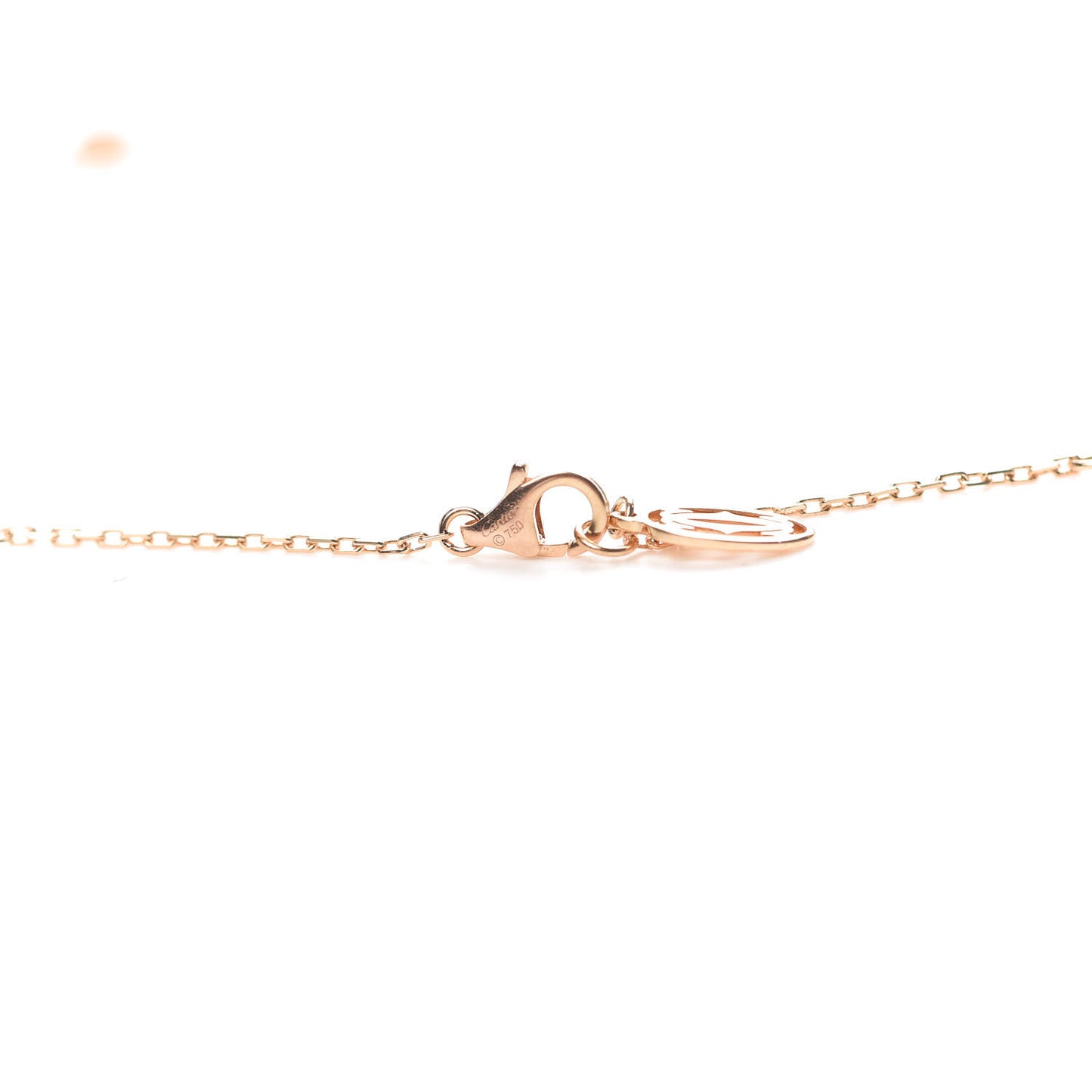18K Pink Gold Diamond LM D'Amour Pendant Necklace