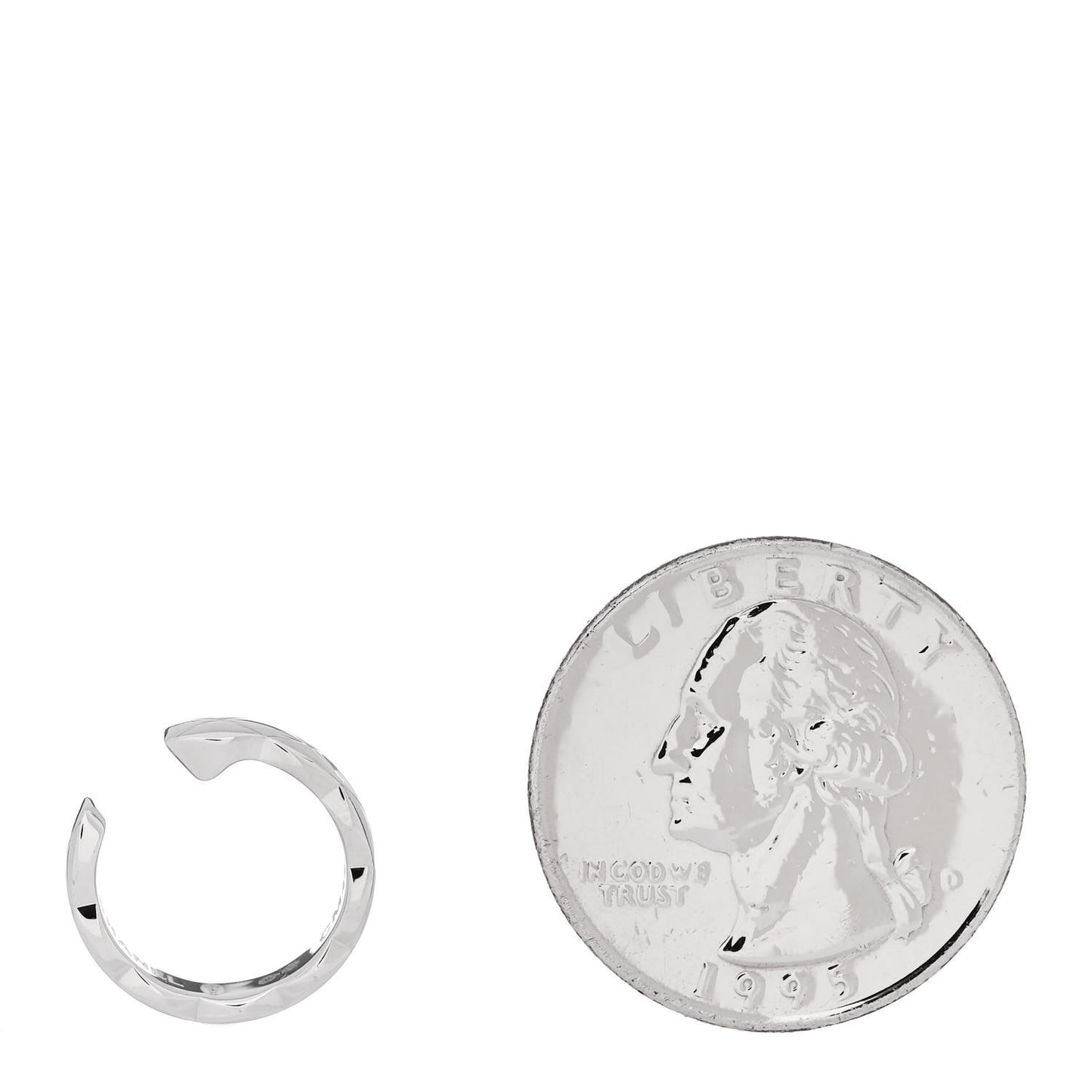 18K White Gold Diamond Coco Crush Single Ear Cuff Earring