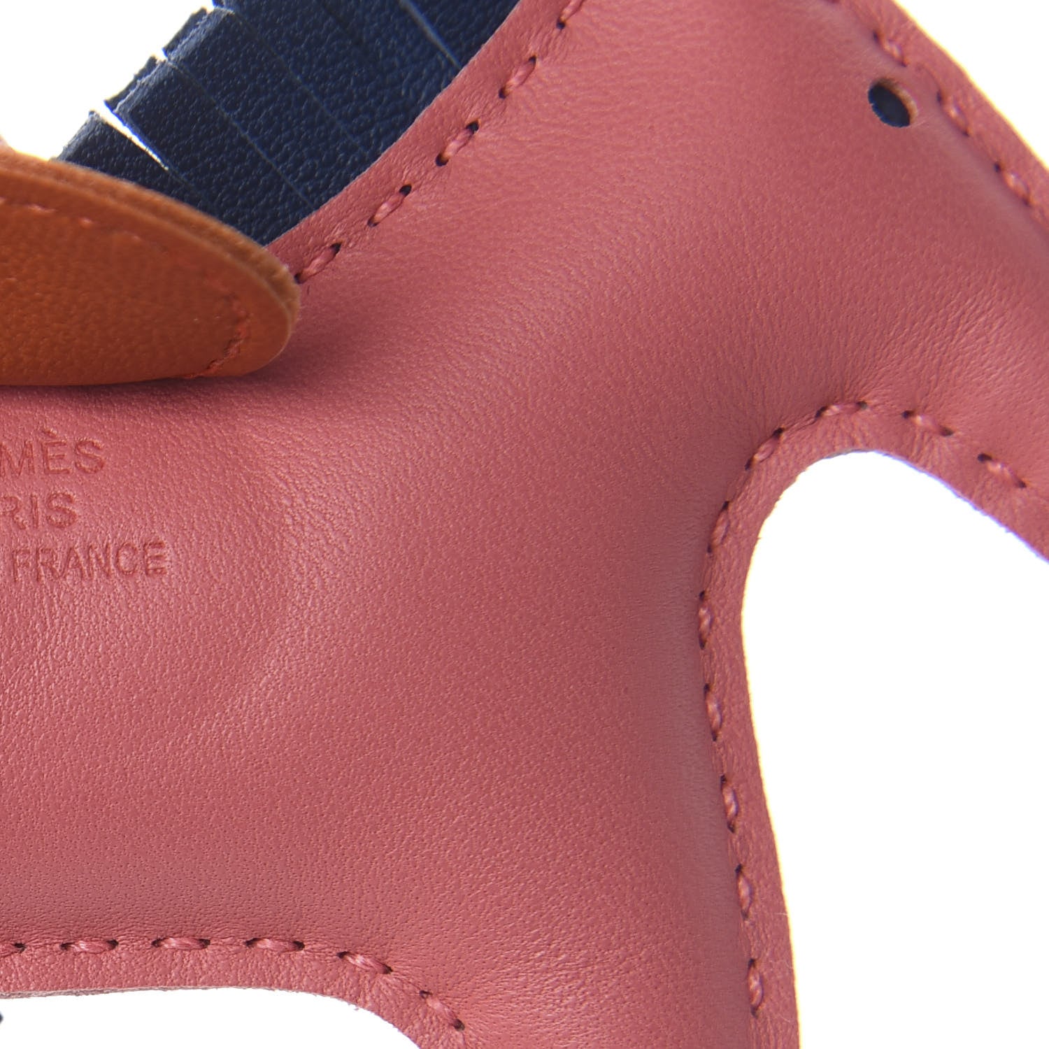 Hermes Milo Lambskin Grigri Rodeo Bag Charm PM Rose Azalee Cornaline Bleu De Malte 3 of 4