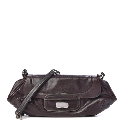 Prada Vitello Shine Shoulder Bag Brown 1 of 10