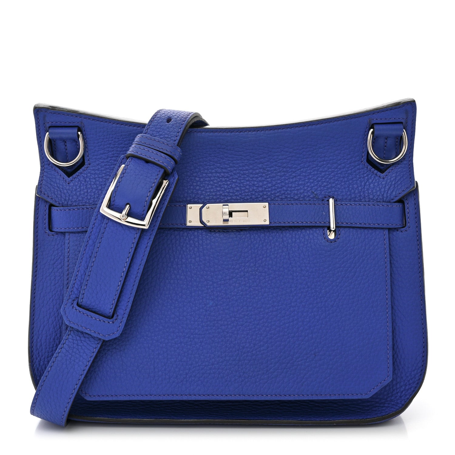 Hermes Taurillon Clemence Jypsiere 28 Bleu Electrique 1 of 13