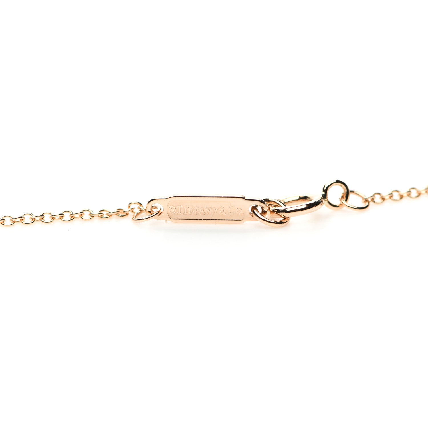 Tiffany 18K Rose Gold Diamond Paper Flowers Pave Pendant Necklace 5 of 6