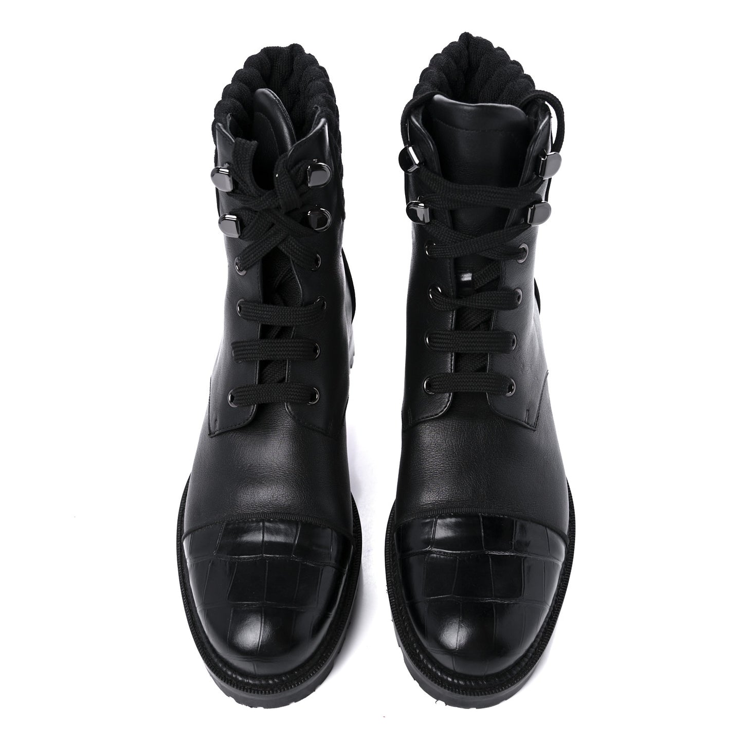 Calfskin Mayr Combat Boots 38.5 Black