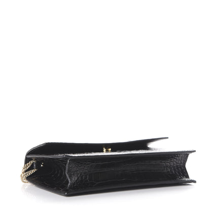 Saint Laurent Alligator Small Pochette Black 3 of 8