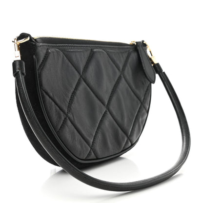Burberry Lambskin Quilted Olympia Pouch Black 2 of 6