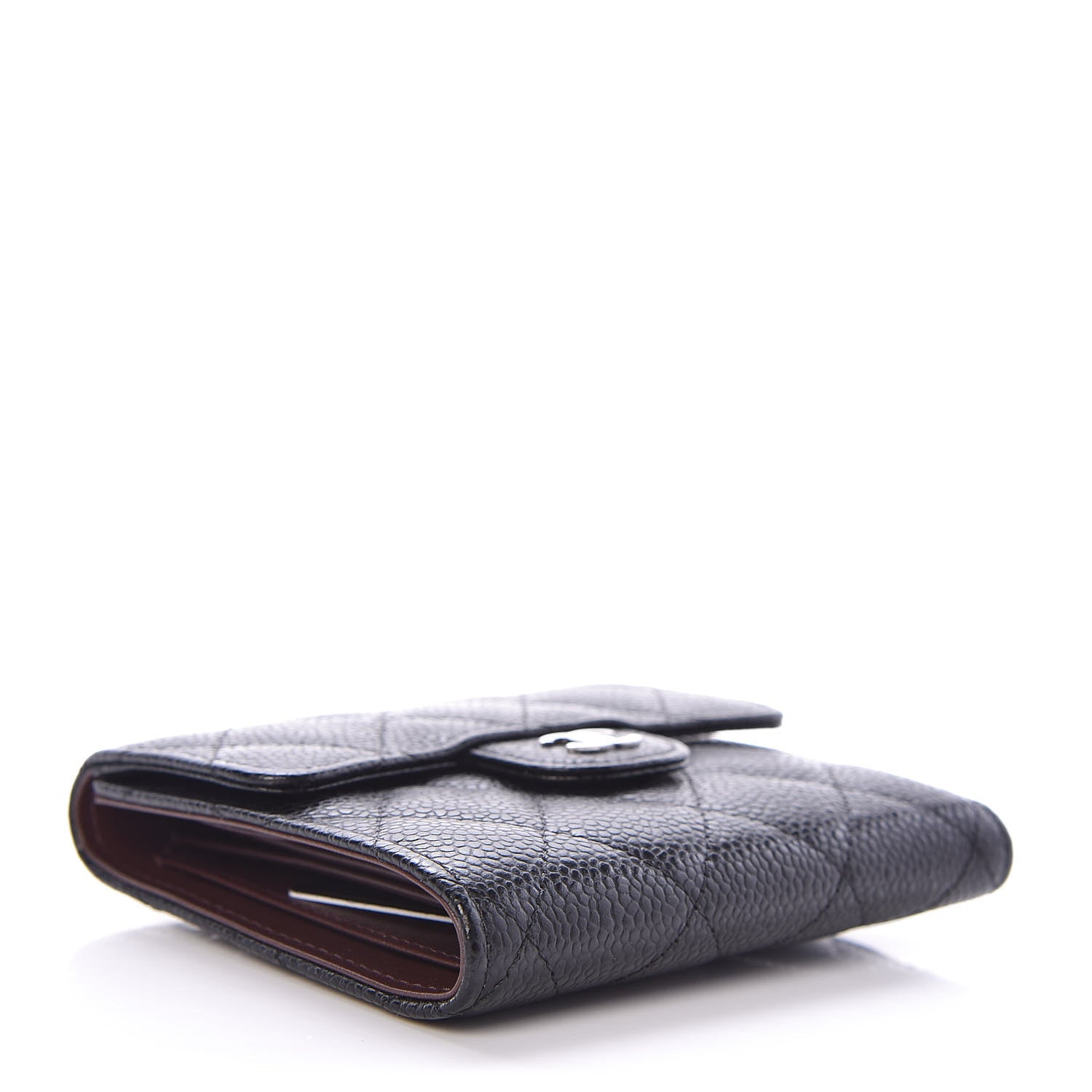 Chanel Caviar Quilted Compact Flap Wallet Black 4 of 9