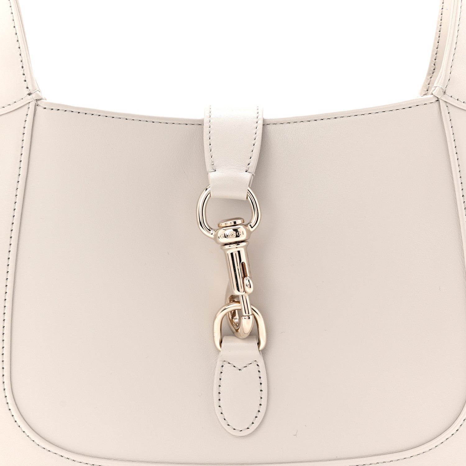 Gucci Ancora Calfskin Web Small Jackie Shoulder Bag Light Grey 8 of 10