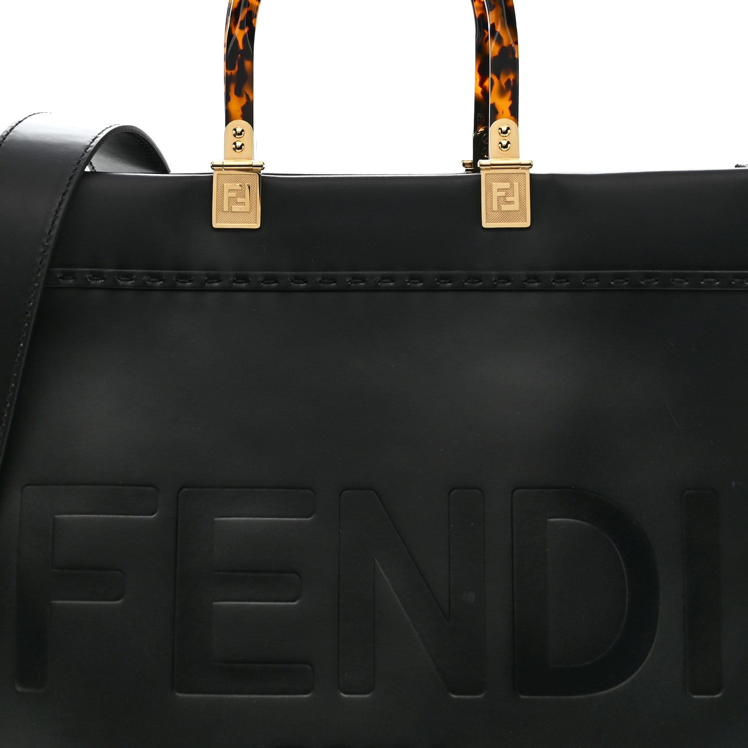 Fendi Vitello King Plexiglass Medium Fendi Sunshine Shopper Tote
