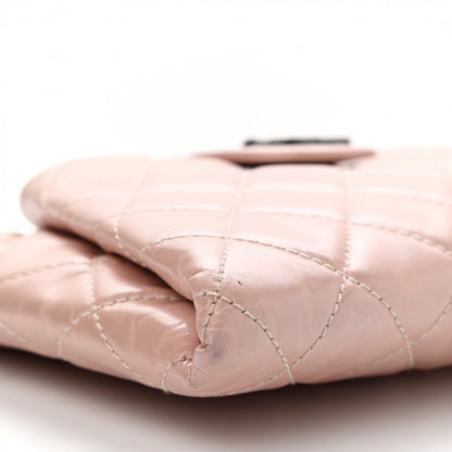 Chanel Glazed Calfskin Quilted Coco Pleats Clutch Light Pink 9 of 10