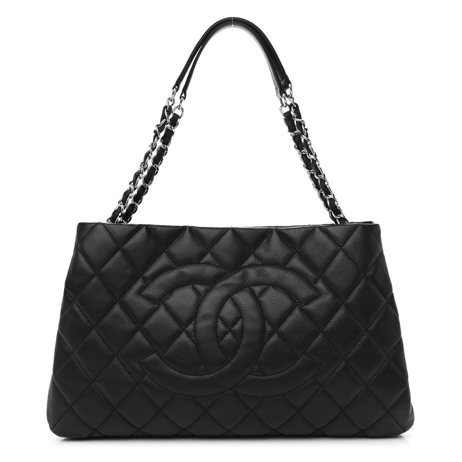 Chanel Caviar Quilted Expandable Zip Shoulder Bag Black 1 of 11