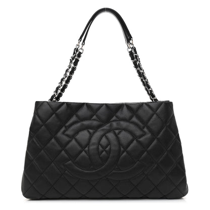 Chanel Caviar Quilted Expandable Zip Shoulder Bag Black 1 of 11