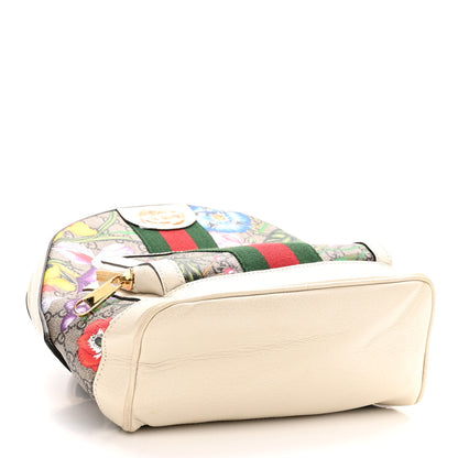 Gucci GG Supreme Monogram Flora Web Small Ophidia Day Backpack White 4 of 11