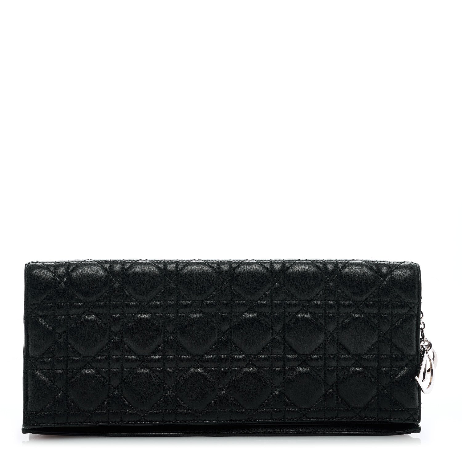 Christian Dior Lambskin Cannage Large Lady Dior Convertible Clutch Black 1 of 6