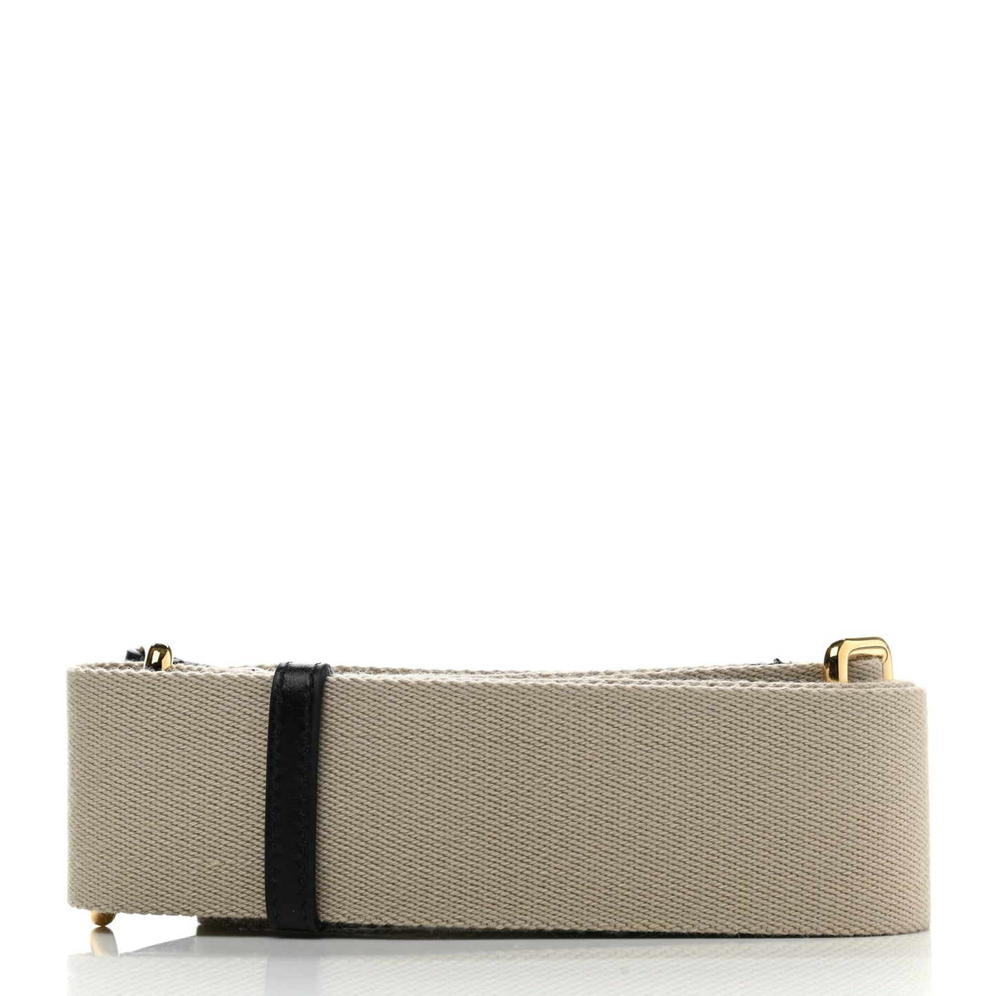 Canvas Shoulder Strap Black Beige