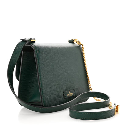 Valentino Garavani Grainy Calfskin Small VSling Shoulder Bag English Green 3 of 12