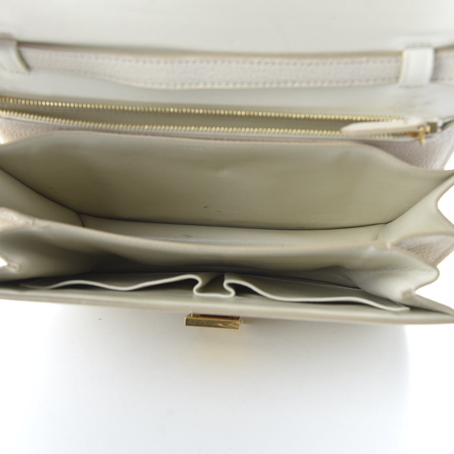 Goatskin Medium Classic Box Flap Bag White