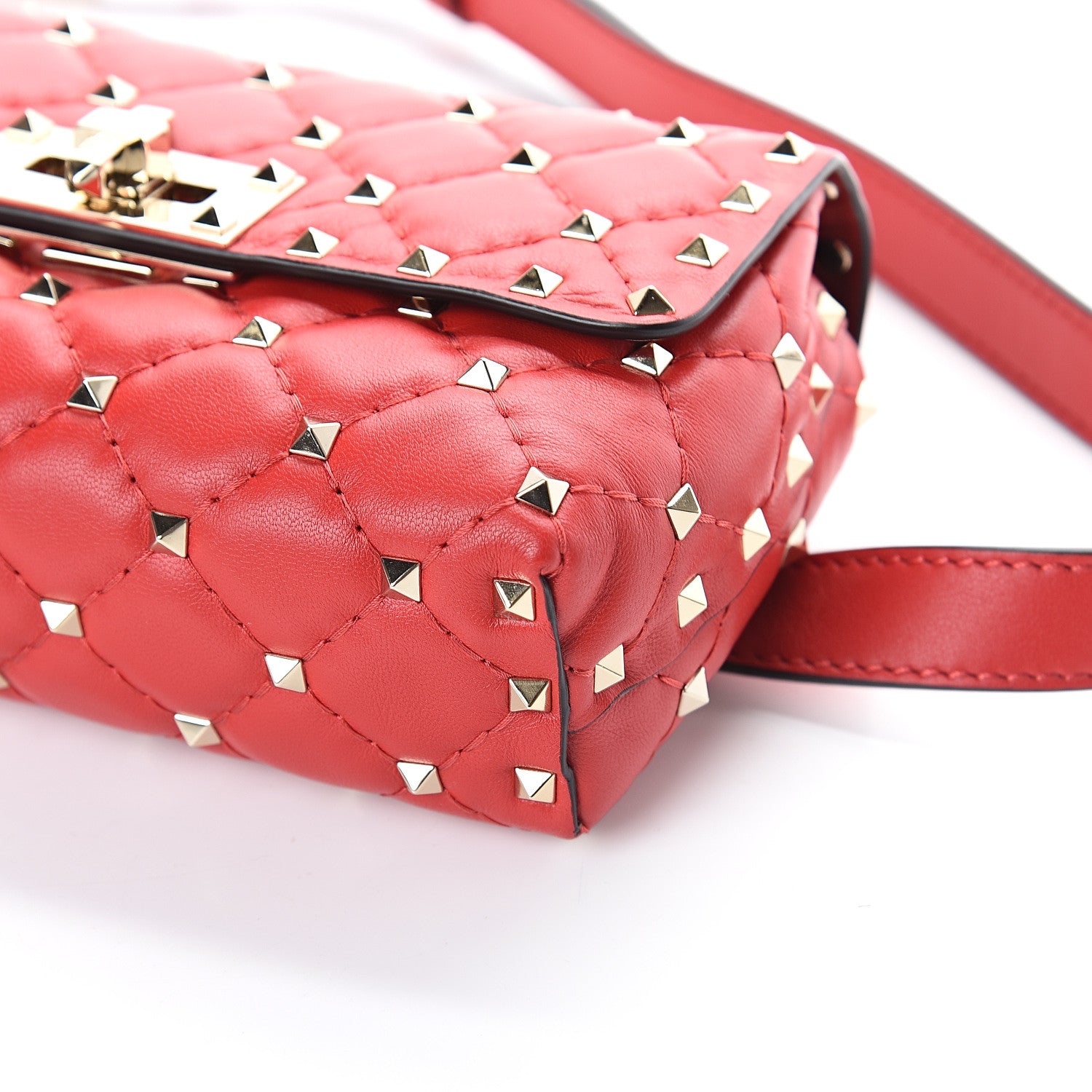 Valentino Garavani Nappa Rockstud Spike Belt Bag Rouge Pur 8 of 8
