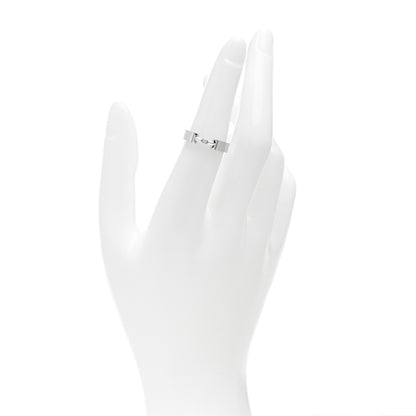 Tiffany 18K White Gold Diamond T True Link Ring 52 6 2 of 4