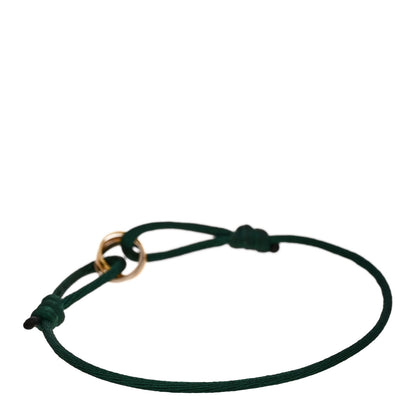 Cartier 18K Pink Yellow White Gold Trinity Adjustable Cord Bracelet Green 2 of 4