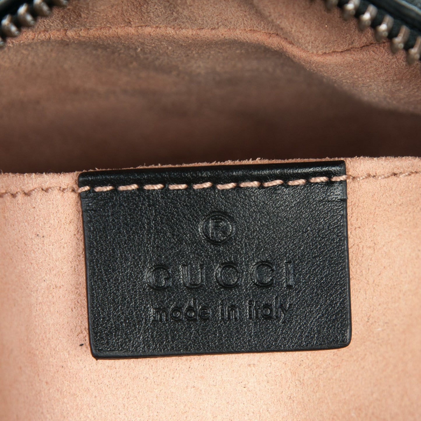 Calfskin Matelasse Mini GG Marmont Chain Shoulder Bag Black
