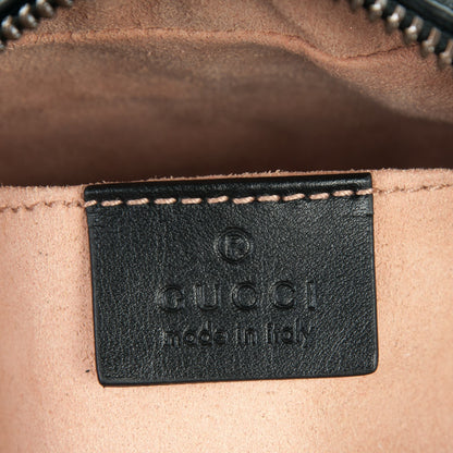 Gucci Calfskin Matelasse Mini GG Marmont Chain Shoulder Bag Black 6 of 7