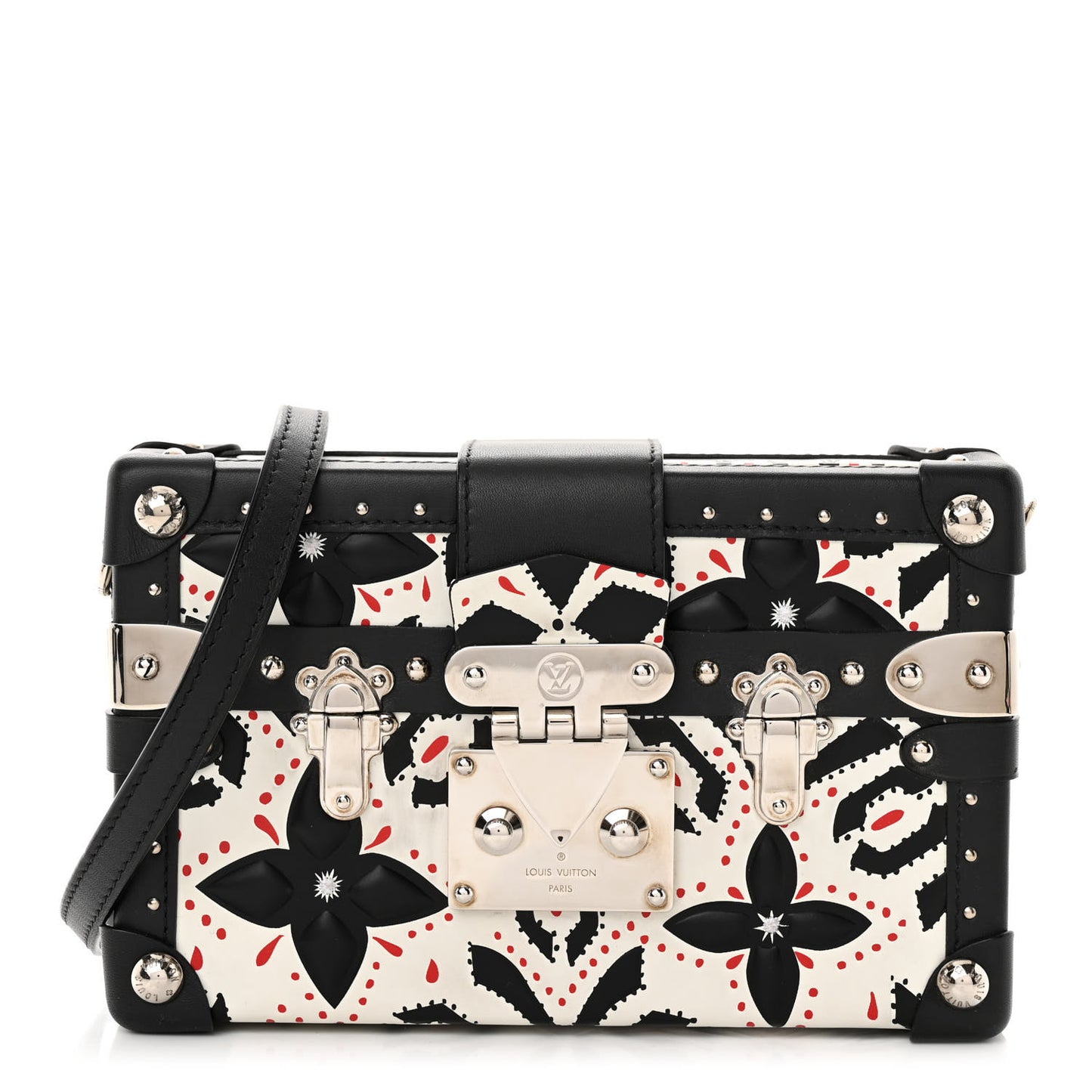 Calfskin Graphic Print Petite Malle