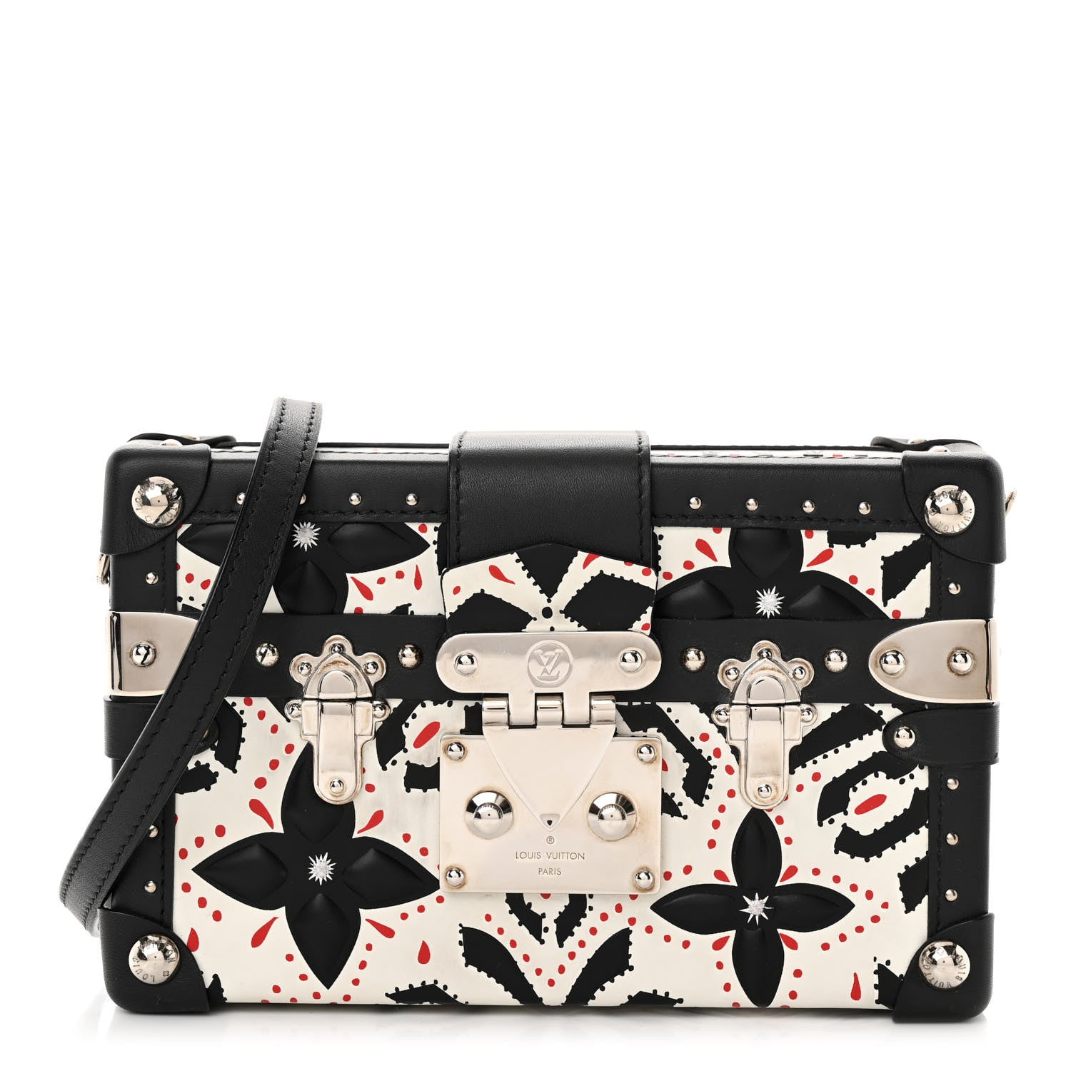 Louis Vuitton Calfskin Graphic Print Petite Malle 1 of 10