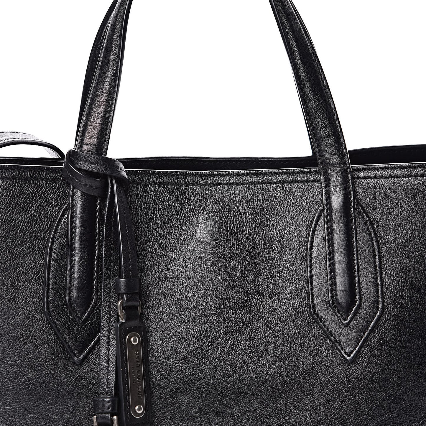 Calfskin Medium Amber Tote Black