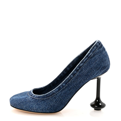 Loewe Washed Denim Toy Panta 90 Pumps 36 Blue 1 of 9