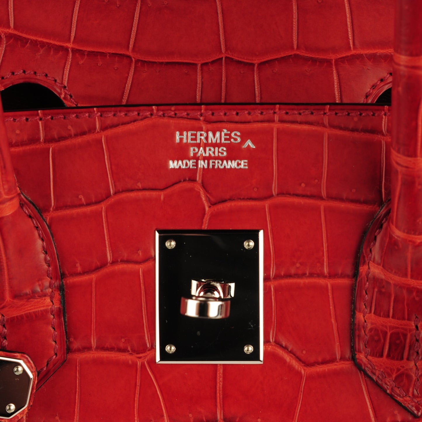 Matte Porosus Crocodile Birkin 35 Bougainvillea