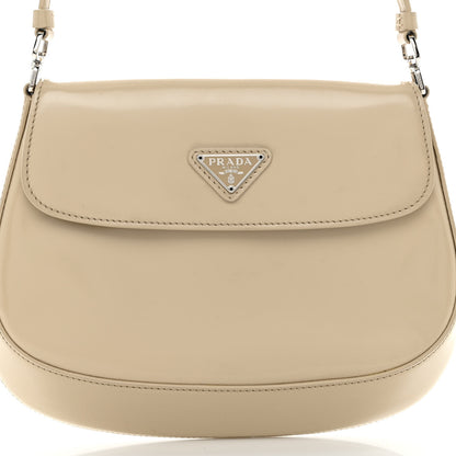 Prada Spazzolato Cleo Flap Shoulder Bag Deserto 7 of 9