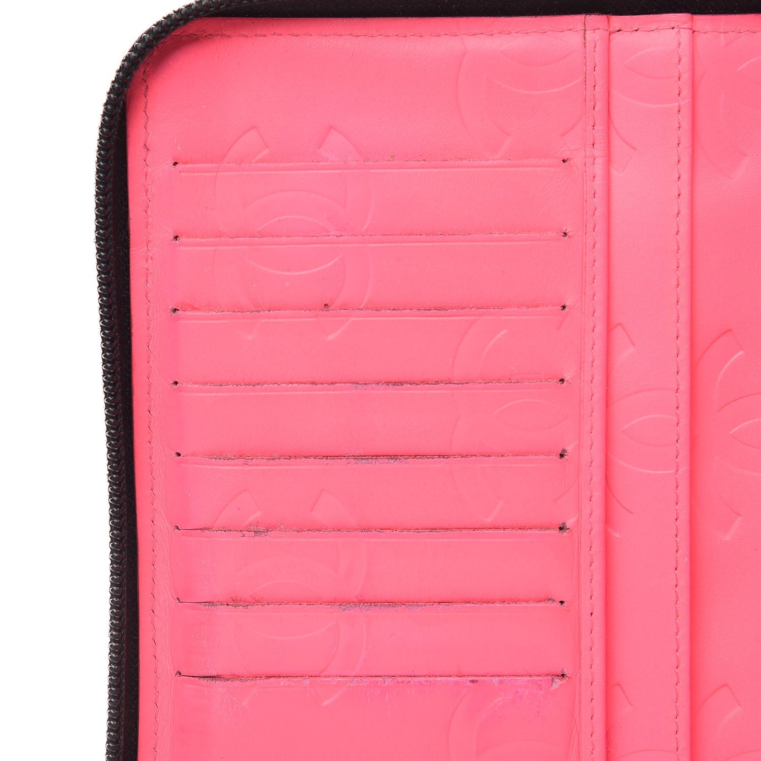 Chanel Calfskin Cambon Zip Around Organizer Wallet Black 10 of 16