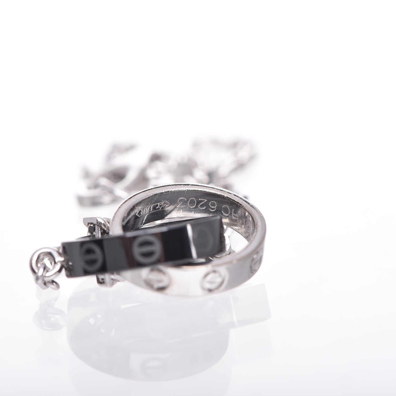 Cartier 18K White Gold Black Ceramic LOVE Bracelet 5 of 5