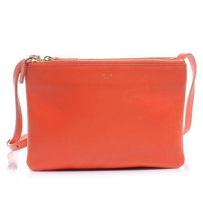 Celine Leather Trio Crossbody Bag Fluo Orange 1 of 8