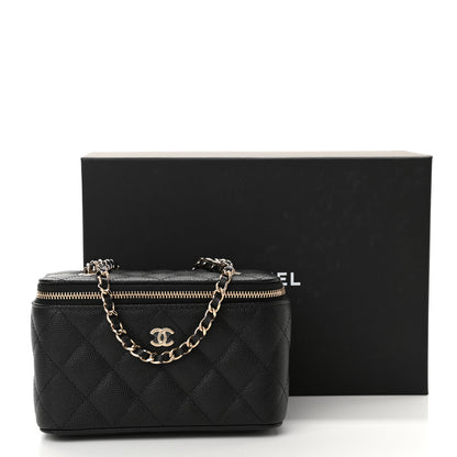 Chanel Caviar Quilted Small Vanity Case With Chain Black 12 of 12